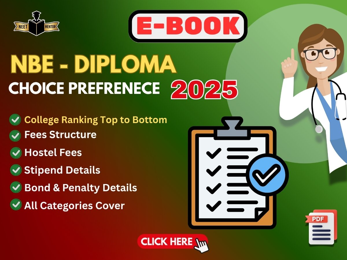 NEET PG 2025 NBE-DIPLOMA Choice Preference 