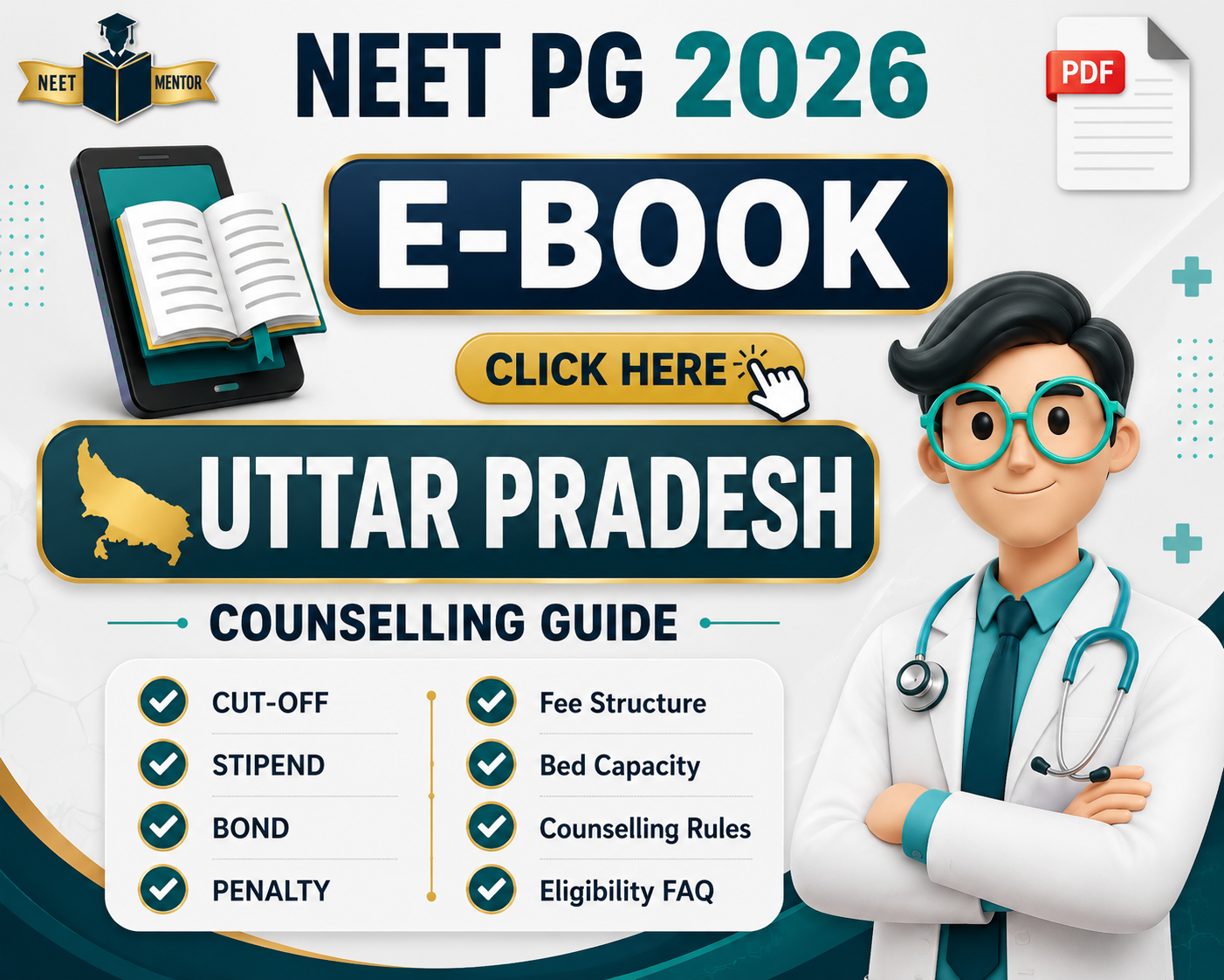 NEET PG 2026 Uttar Pradesh State All IN ONE Counselling Guidance E-Book