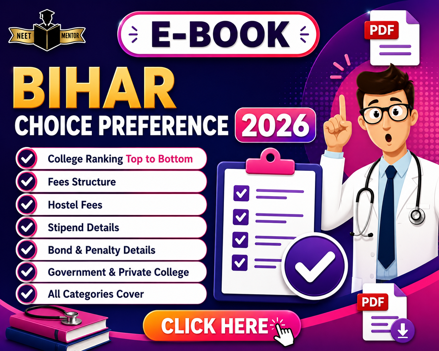 NEET PG 2026 Bihar Choice Preference