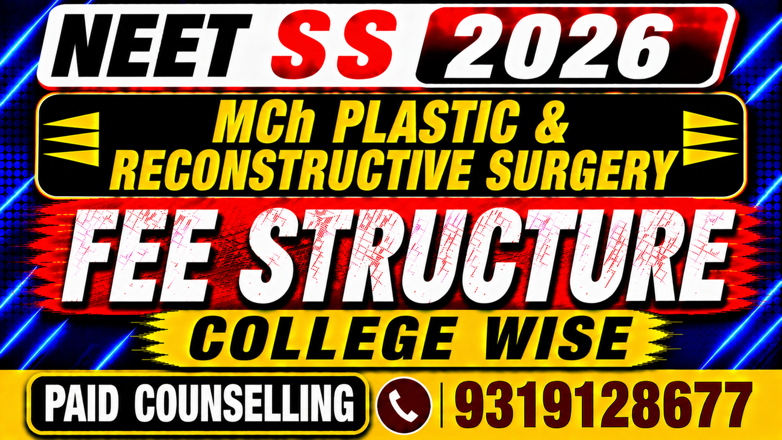 NEET SS 2026 MCh Plastic & Reconstructive Surgery Private College Fee Structure, Stipend , Bond & Penalty