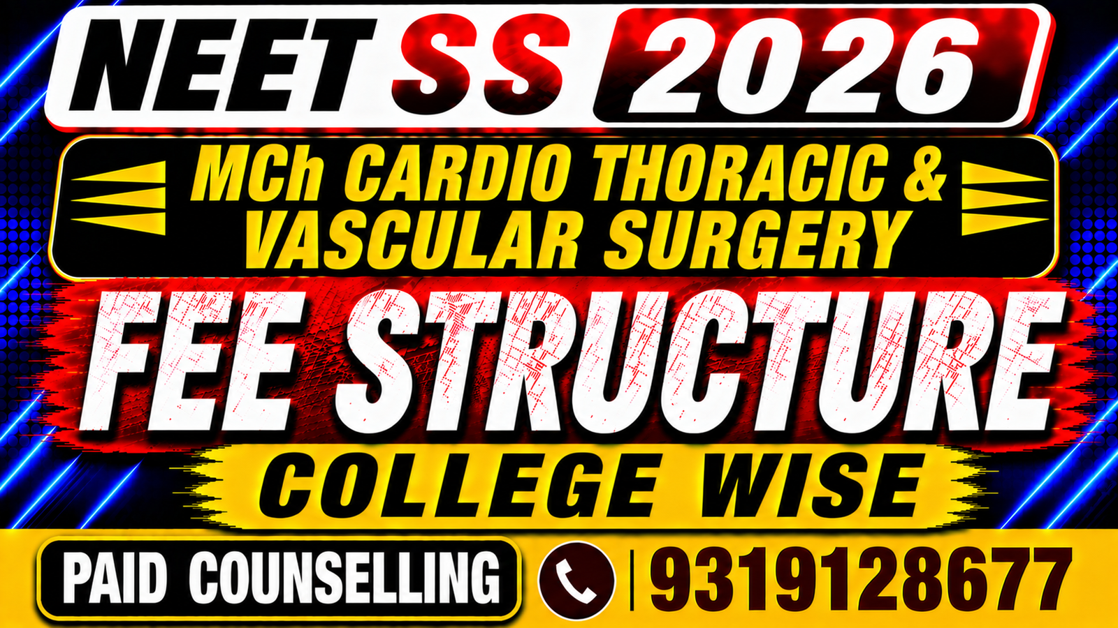 NEET SS 2026 MCh Cardio Thoracic & Vascular Surgery Private College Fee Structure, Stipend , Bond & Penalty