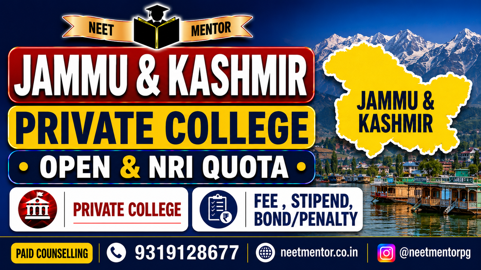 Jammu and Kashmir - Private College - Management & NRI Quota Fee Structure, Stipend , Bond & Penalty