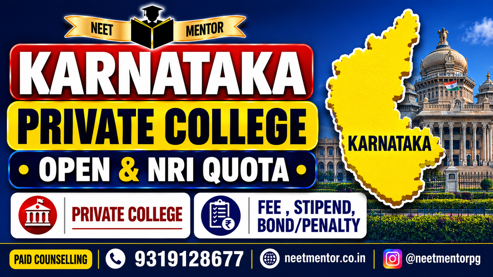 Karnataka - Private College - Management & NRI Quota Fee Structure, Stipend , Bond & Penalty
