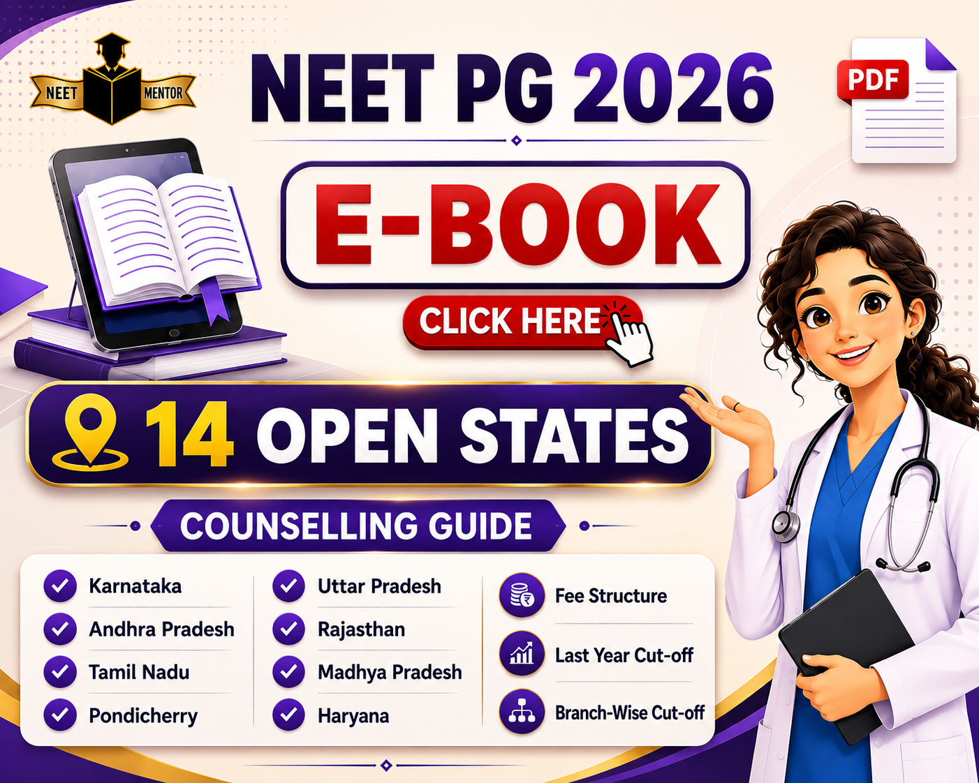 NEET PG 2026 ALL OPEN State Private College Counselling