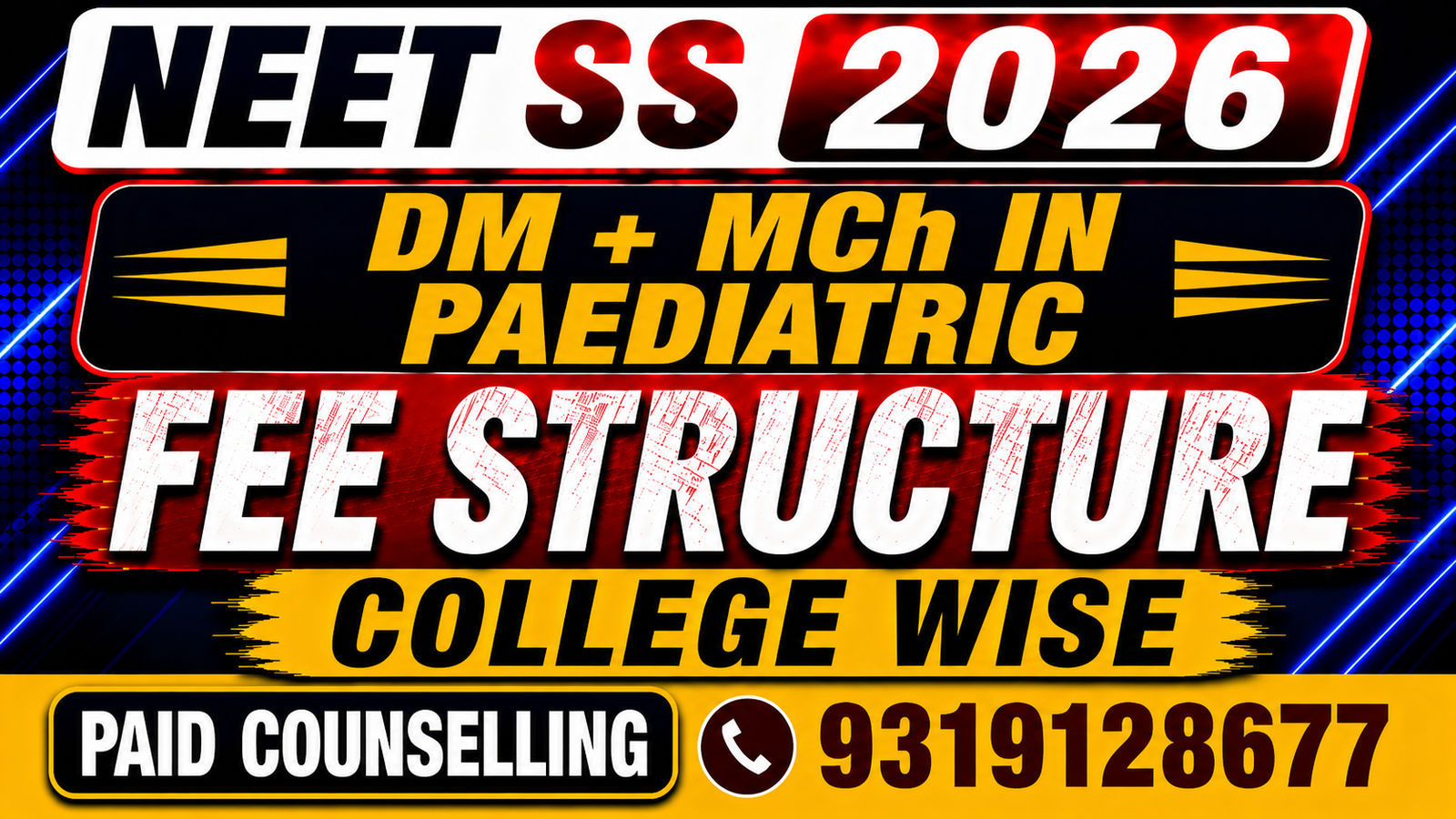 NEET SS 2026 DM + MCh IN Paediatric Private College Fee Structure, Stipend , Bond & Penalty