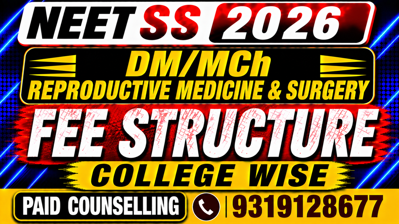 NEET SS 2026 DM/MCh Reproductive Medicine & Surgery Private College Fee Structure, Stipend , Bond & Penalty