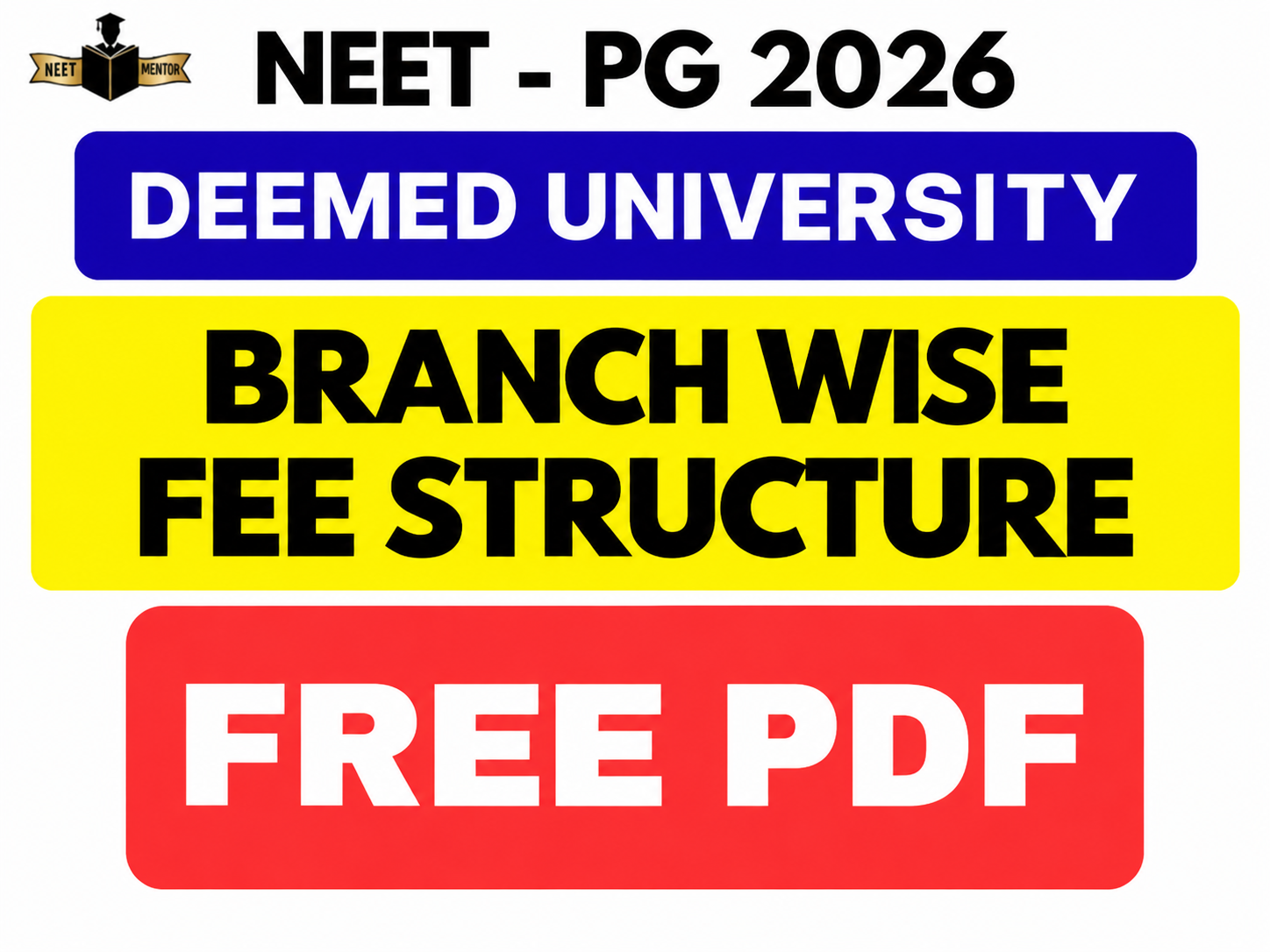 NEET PG 2026 DEEMED UNIVERSITY BRANCH WISE FEE STRUCTURE