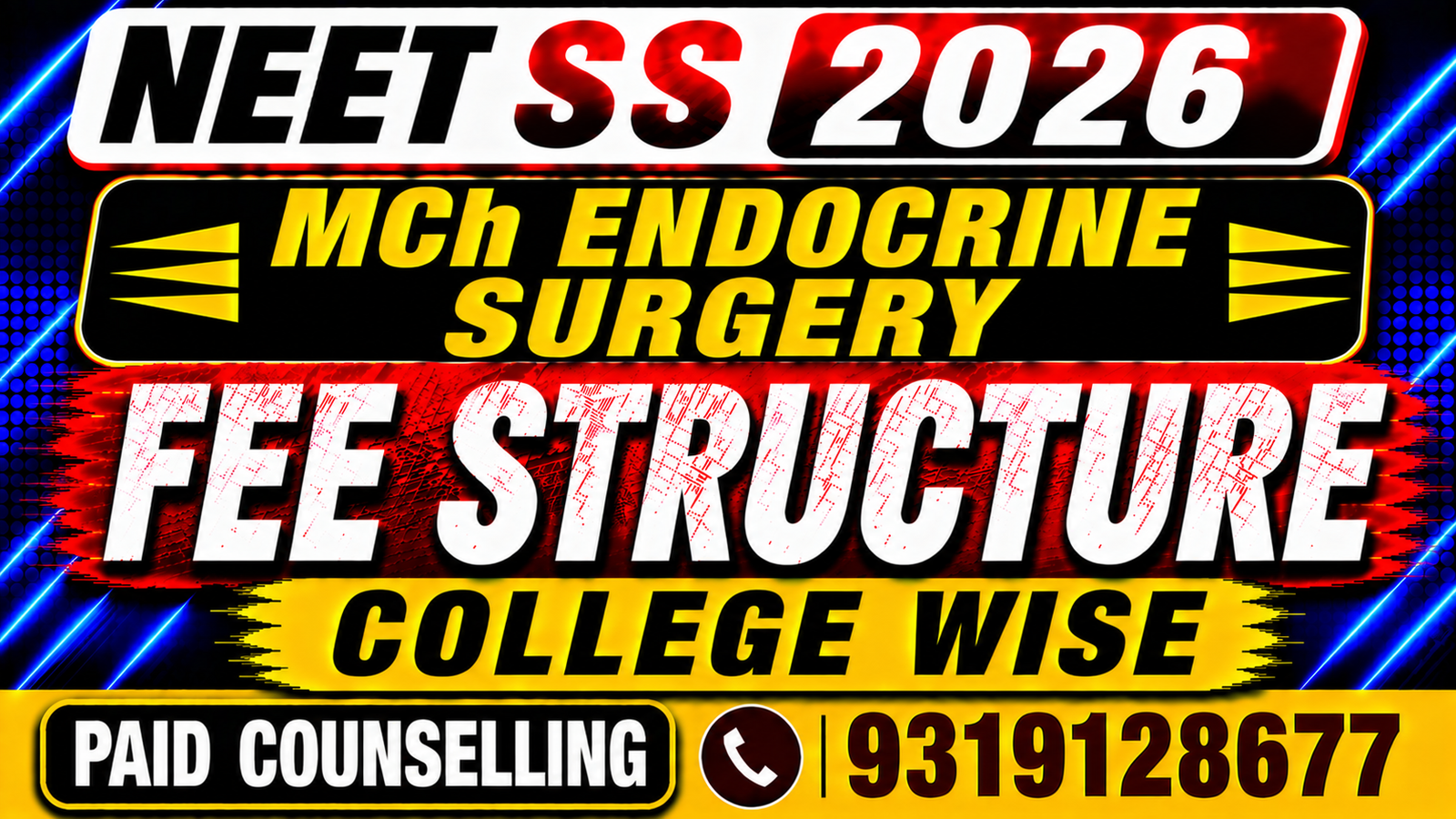 NEET SS 2026 MCh Endocrine Surgery Private College Fee Structure, Stipend , Bond & Penalty