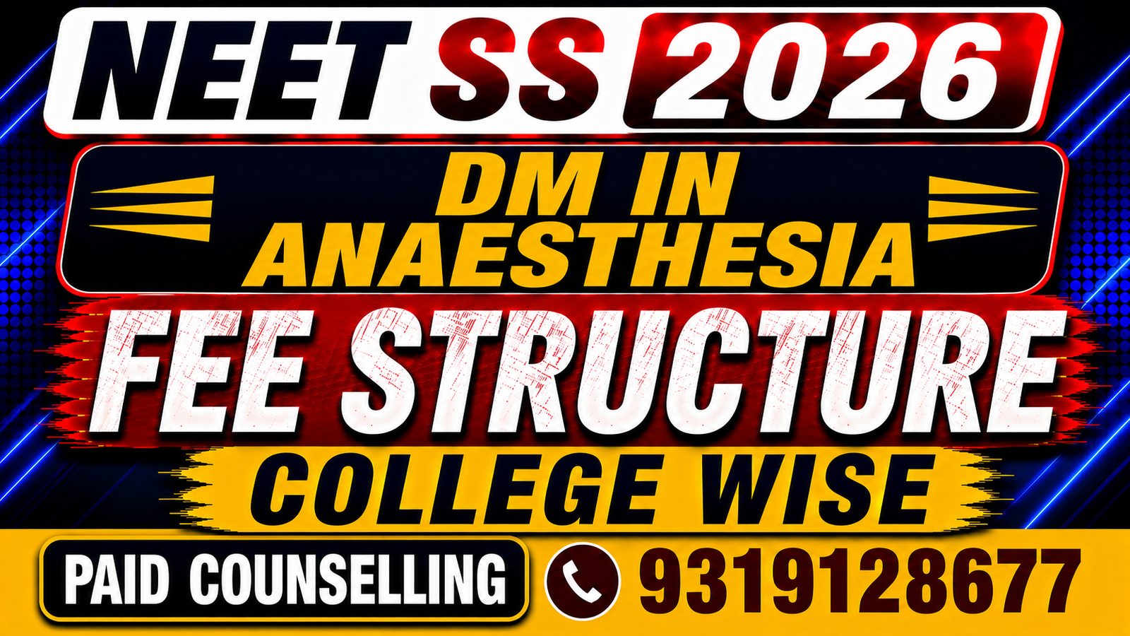 NEET SS 2026 DM IN Anaesthesia Private College Fee Structure, Stipend , Bond & Penalty
