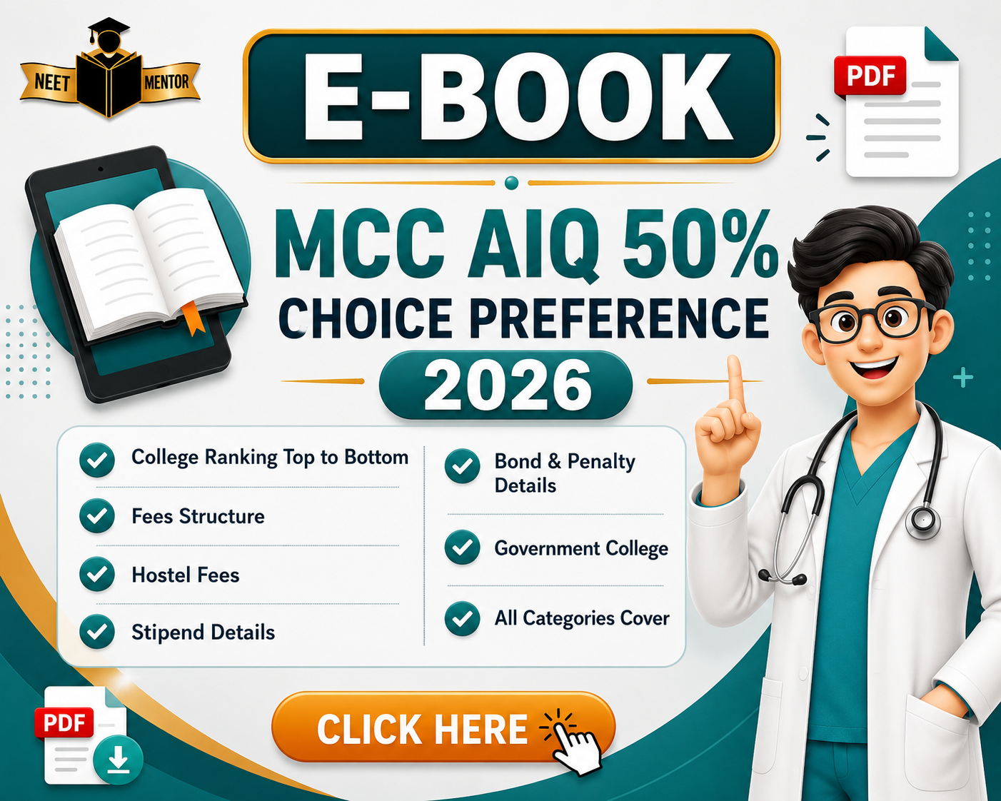 NEET PG 2026 AIQ-50% Government Choice Preference  