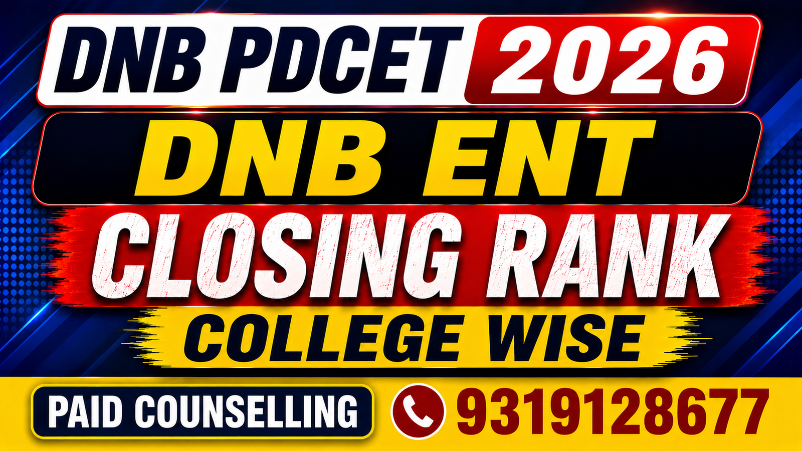 DNB PDCET 2026 DNB ENT Government & Private Medical Colleges Closing Rank – College-Wise