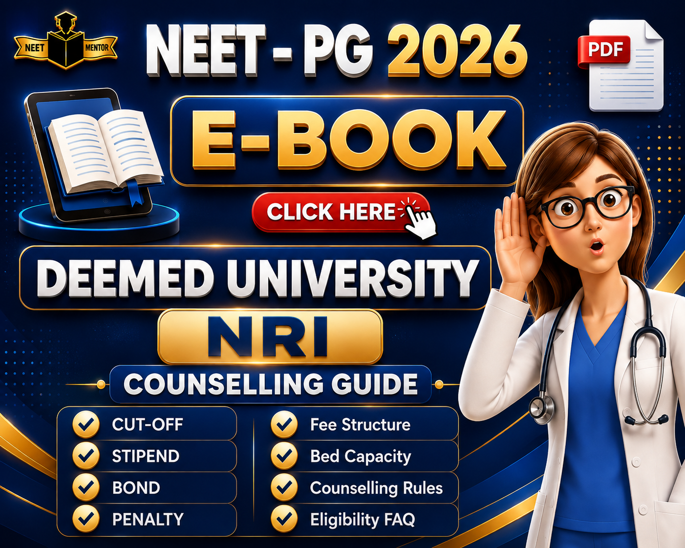NEET PG 2026 Deemed University - NRI E-BOOK