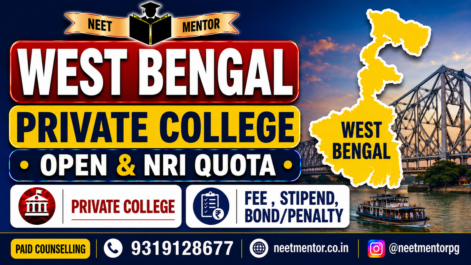 West Bengal - Private College - Management & NRI Quota Fee Structure, Stipend , Bond & Penalty
