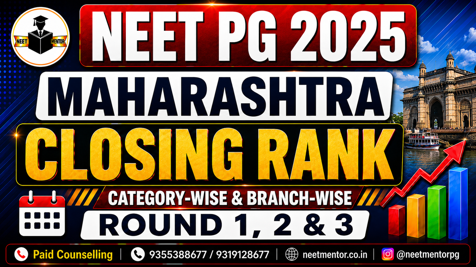 NEET PG 2025 Maharashtra Government & Private Medical Colleges Closing Ranks – Category-Wise & Branch-Wise