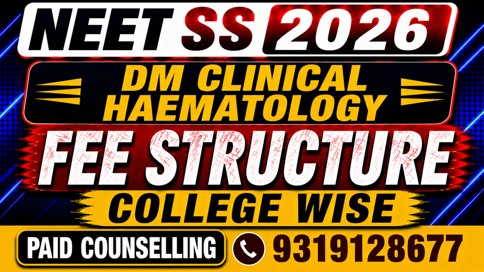 NEET SS 2026 DM Clinical Haematology Private College Fee Structure, Stipend , Bond & Penalty