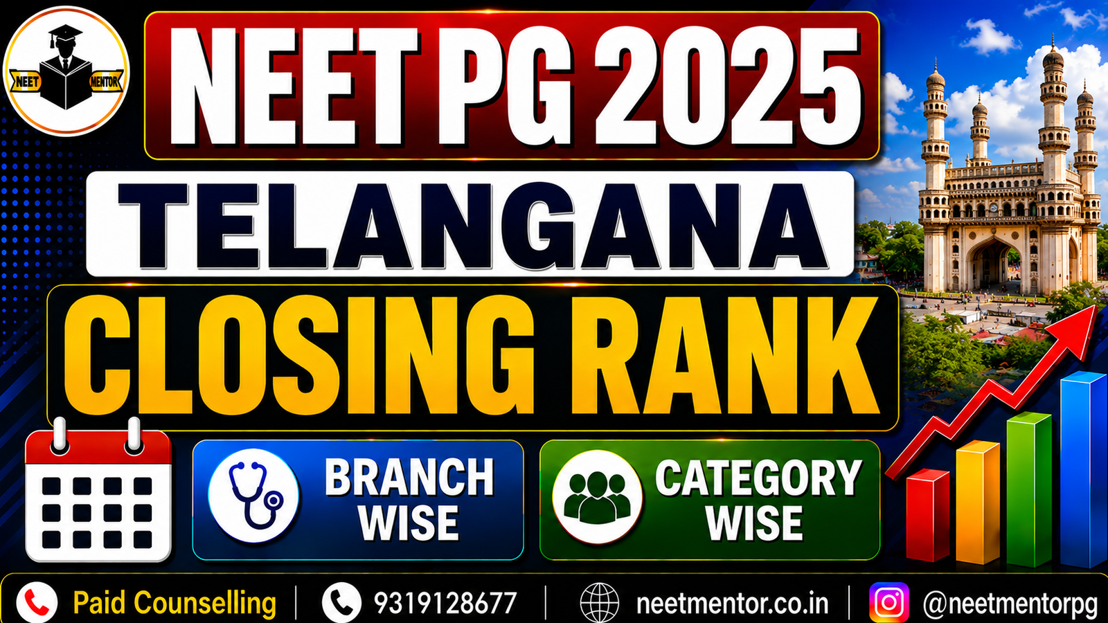 NEET PG 2026 Telangana Government & Private Medical Colleges Closing Ranks – Category-Wise & Branch-Wise