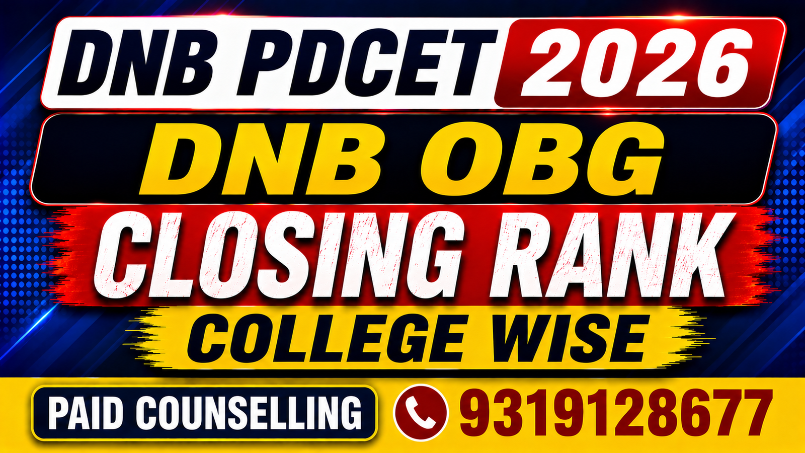 DNB PDCET 2026 DNB OBG Government & Private Medical Colleges Closing Rank – College-Wise