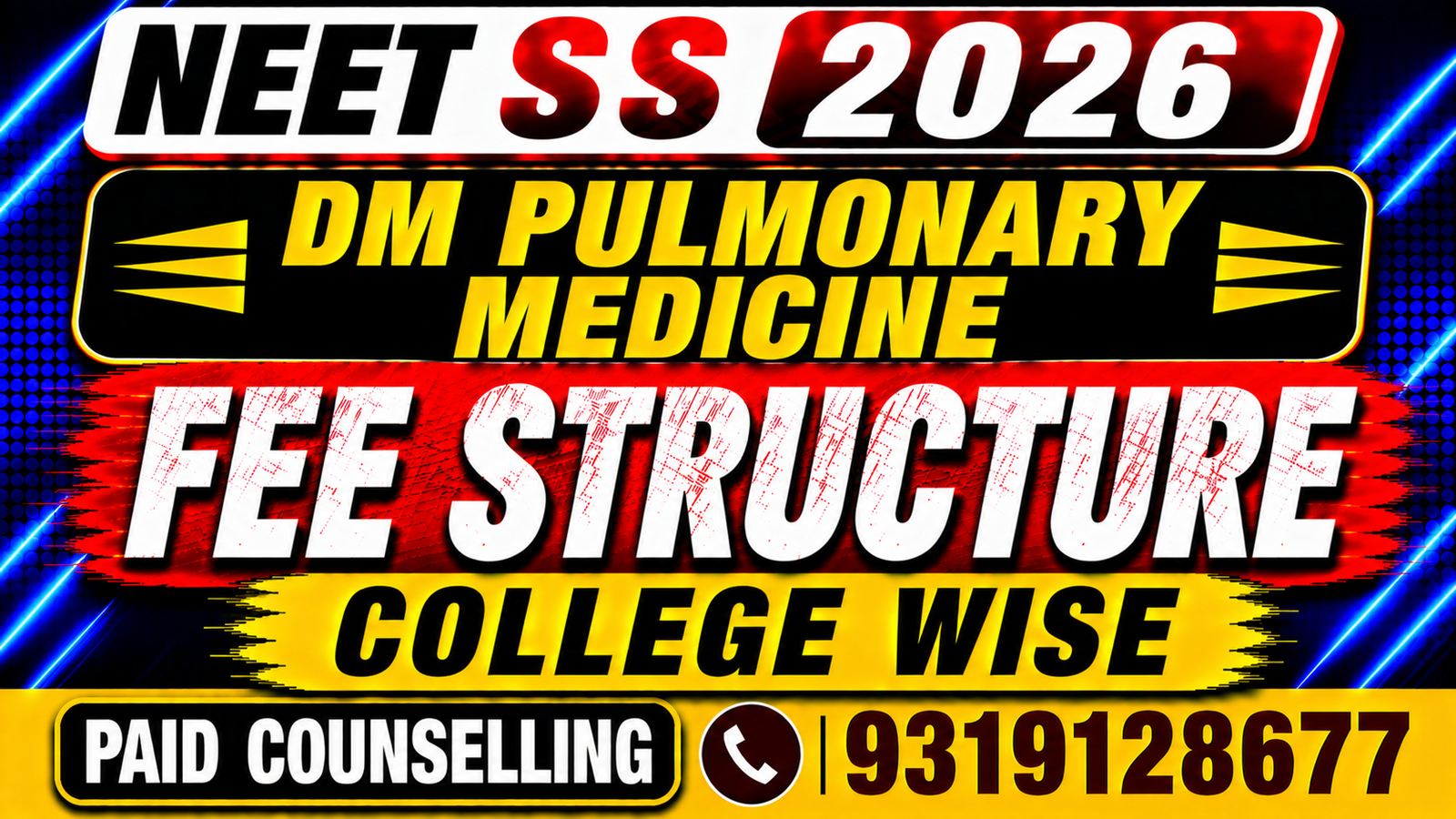 NEET SS 2026 DM Pulmonary Medicine Private College Fee Structure, Stipend , Bond & Penalty