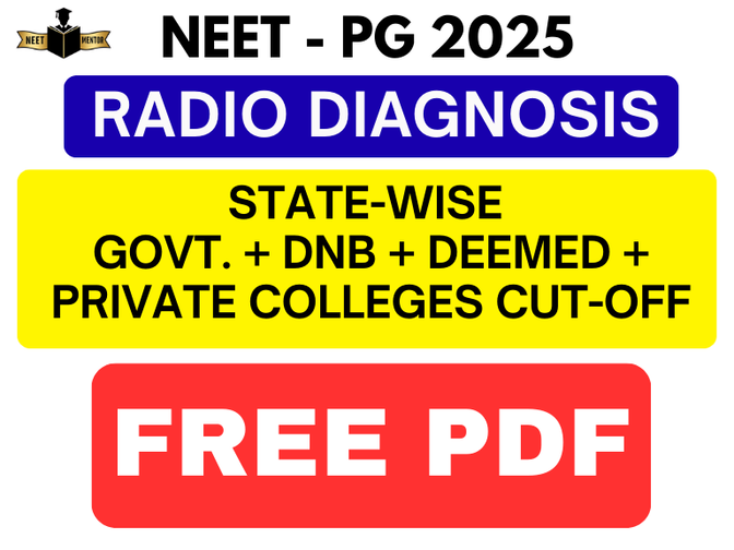 NEET PG 2025 STATE-WISE  GOVT. + DNB + DEEMED + PRIVATE COLLEGES CUT-OFF