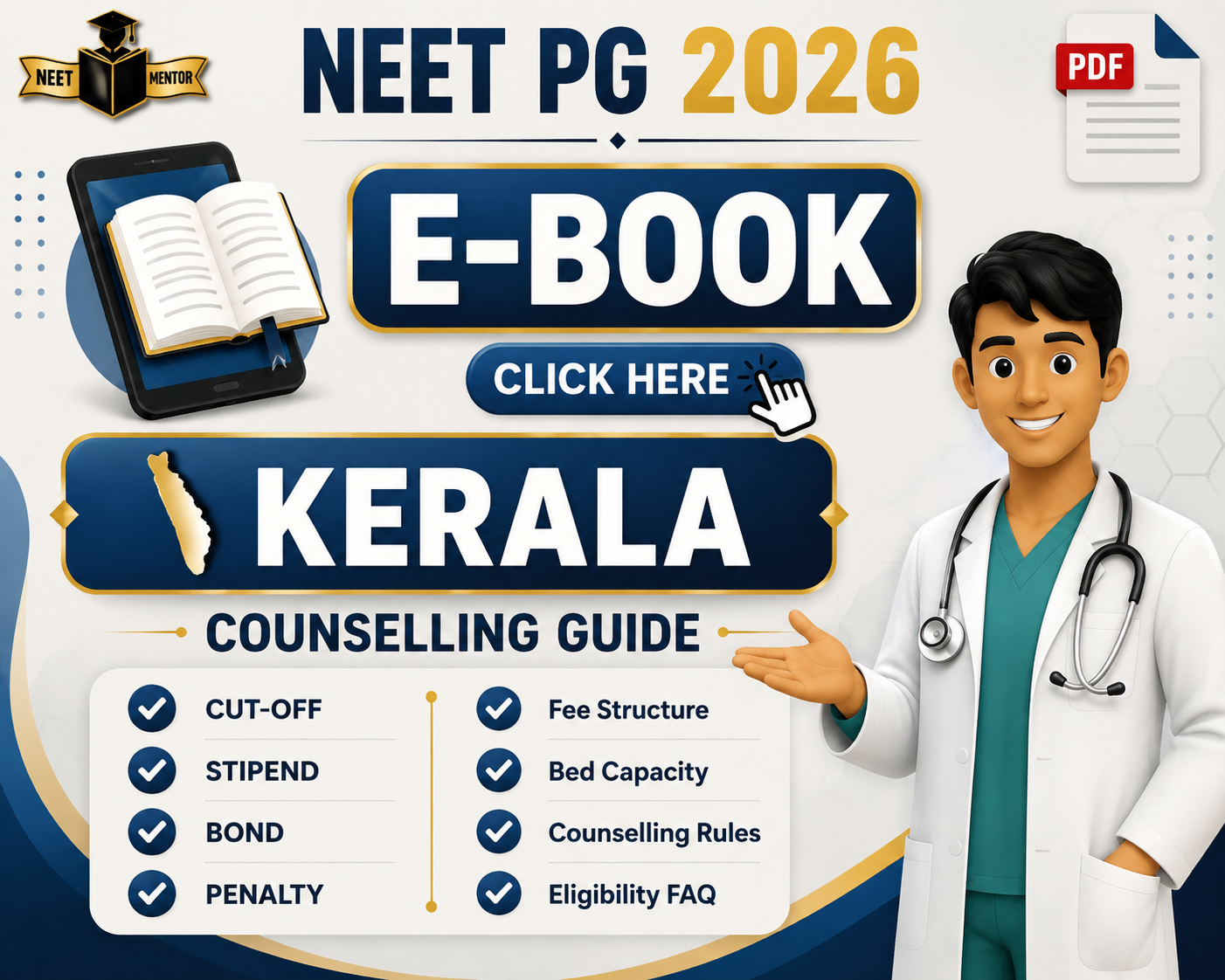 NEET PG 2026 KERALA State All IN ONE Counselling Guidance E-Book