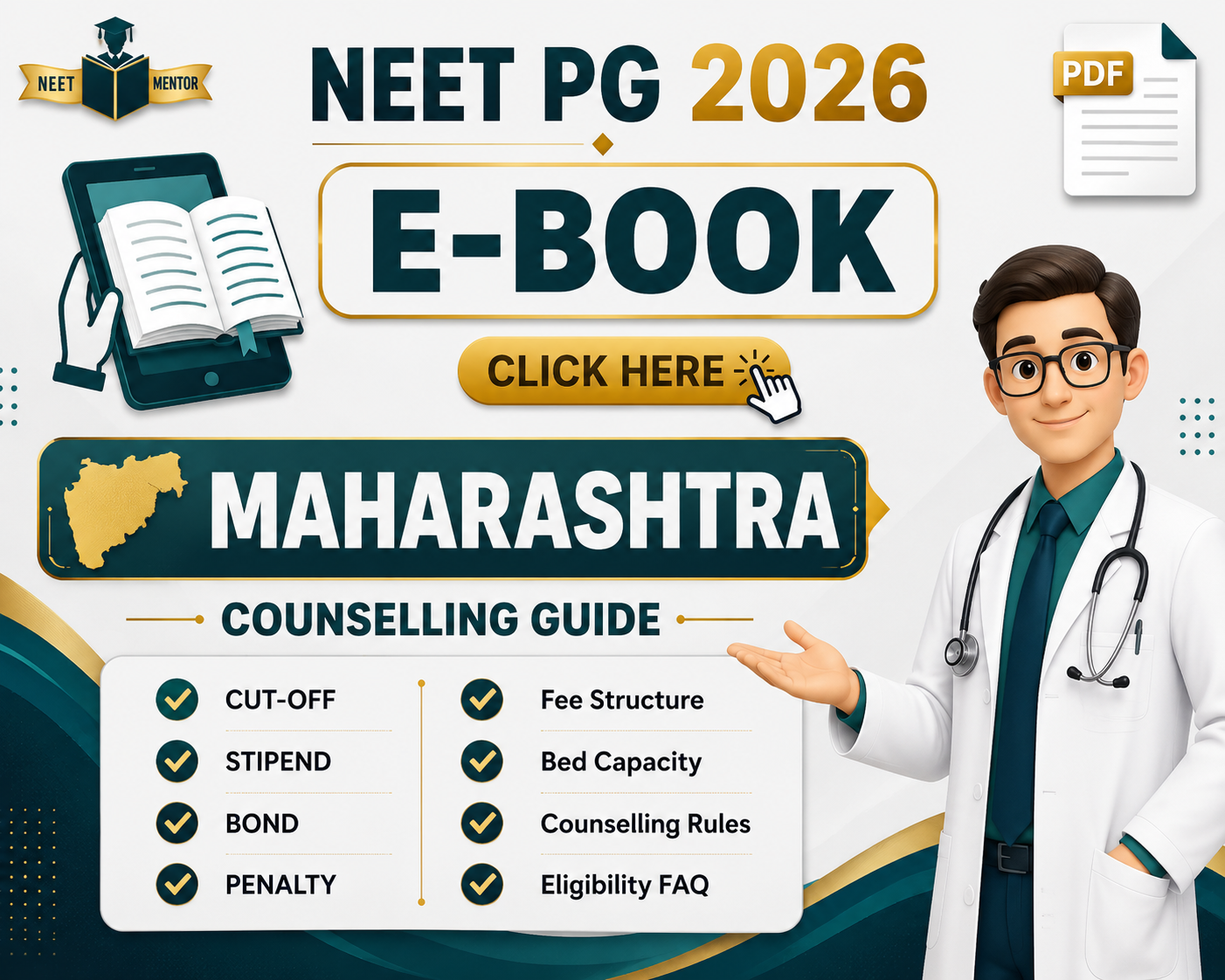 NEET PG 2026 Maharastra State All IN ONE Counselling Guidance E-Book
