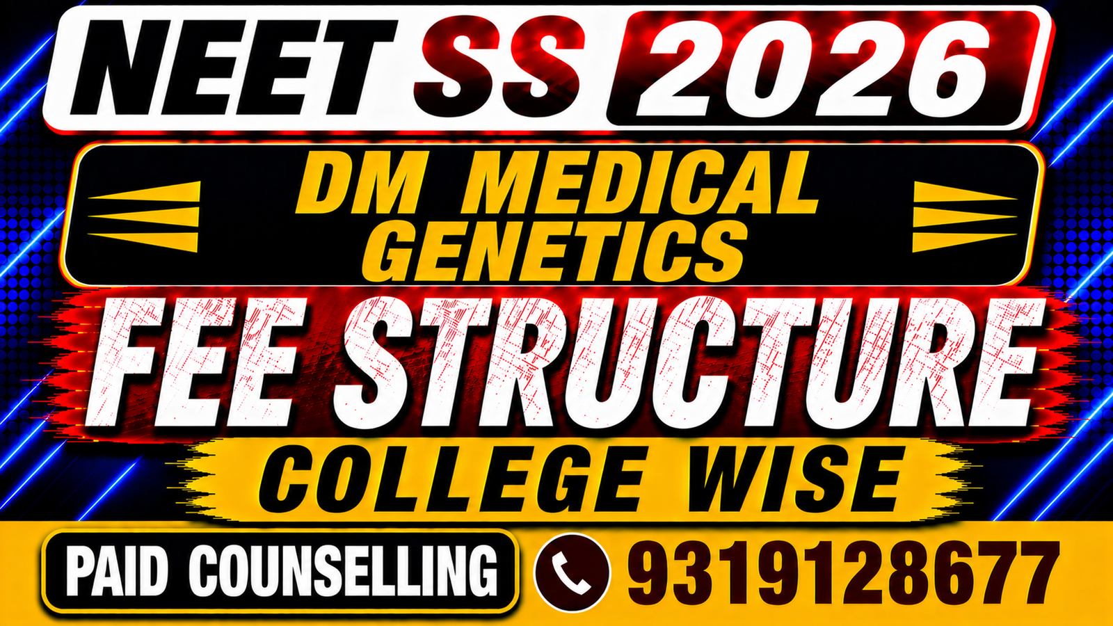 NEET SS 2026 DM Medical Genetics Private College Fee Structure, Stipend , Bond & Penalty