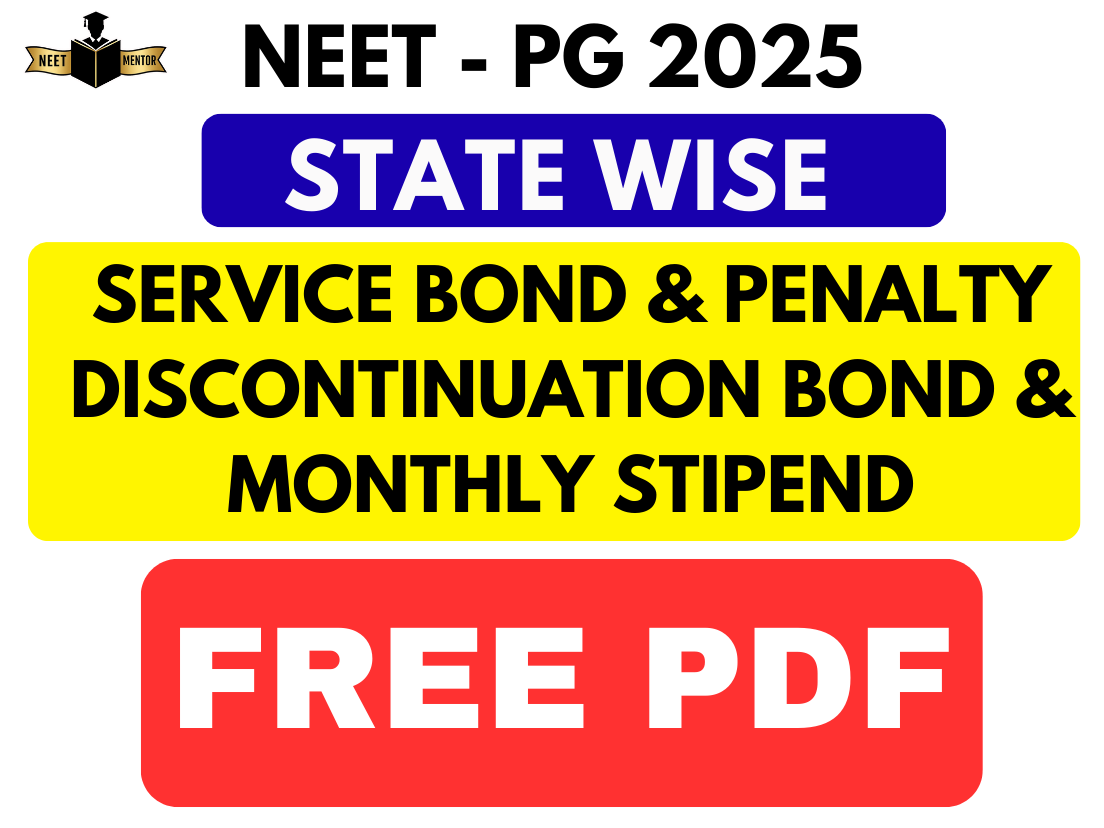 NEET PG 2025 STATE WISE BOND & SEAT LEAVING PENALTY