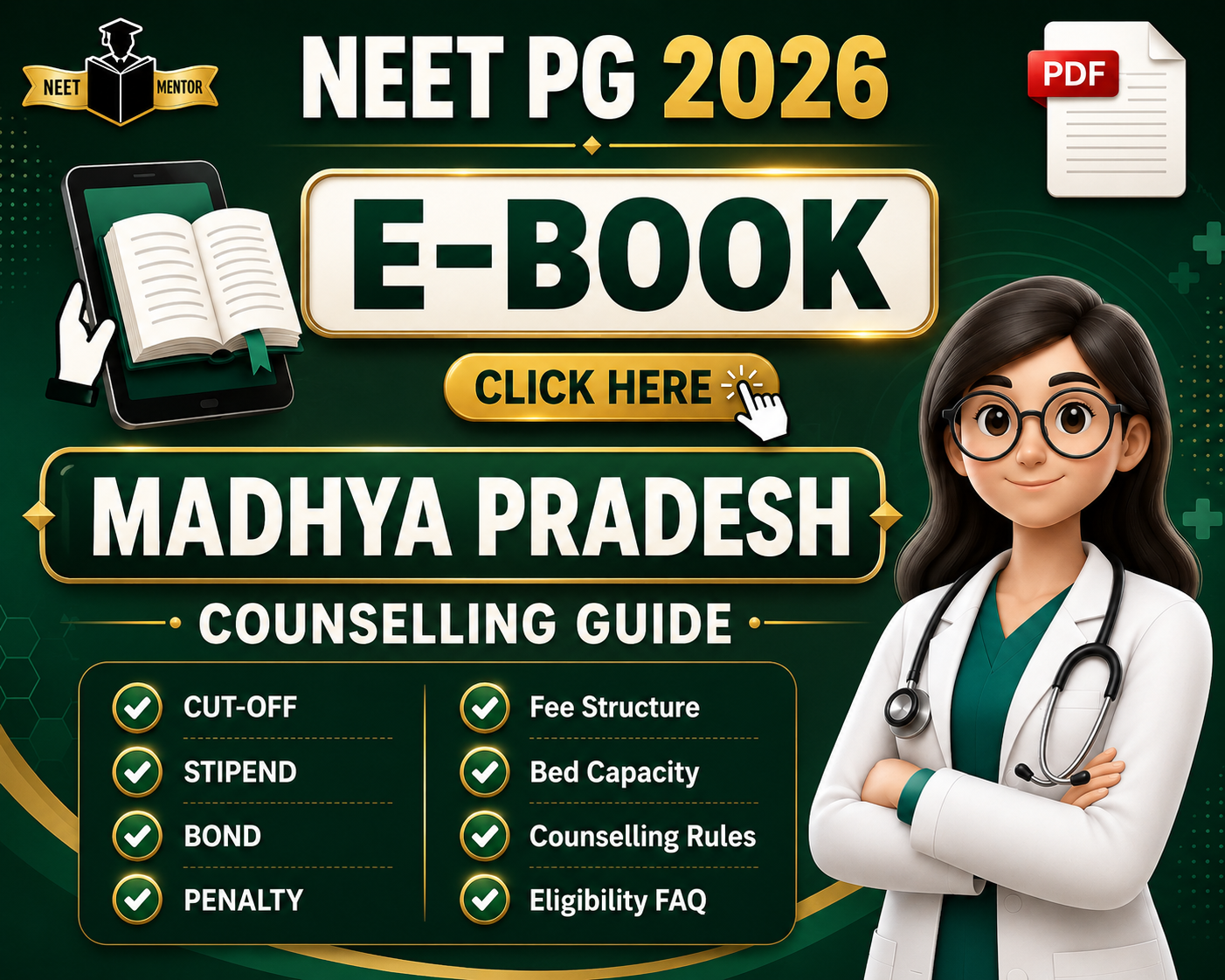 NEET PG 2026 Madhya Pradesh State All IN ONE Counselling Guidance E-Book