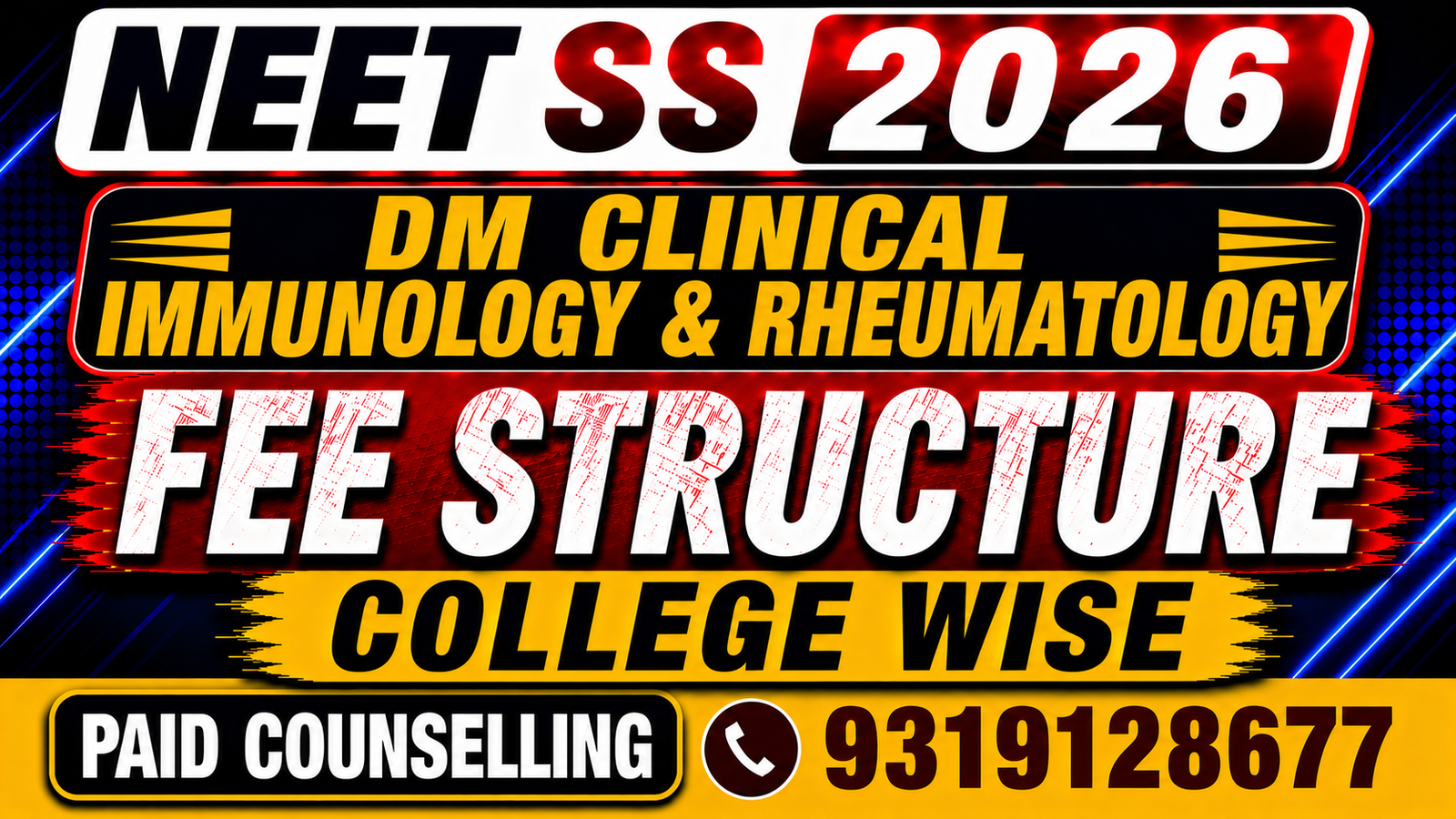 NEET SS 2026 DM Clinical Immunology & Rheumatology Private College Fee Structure, Stipend , Bond & Penalty