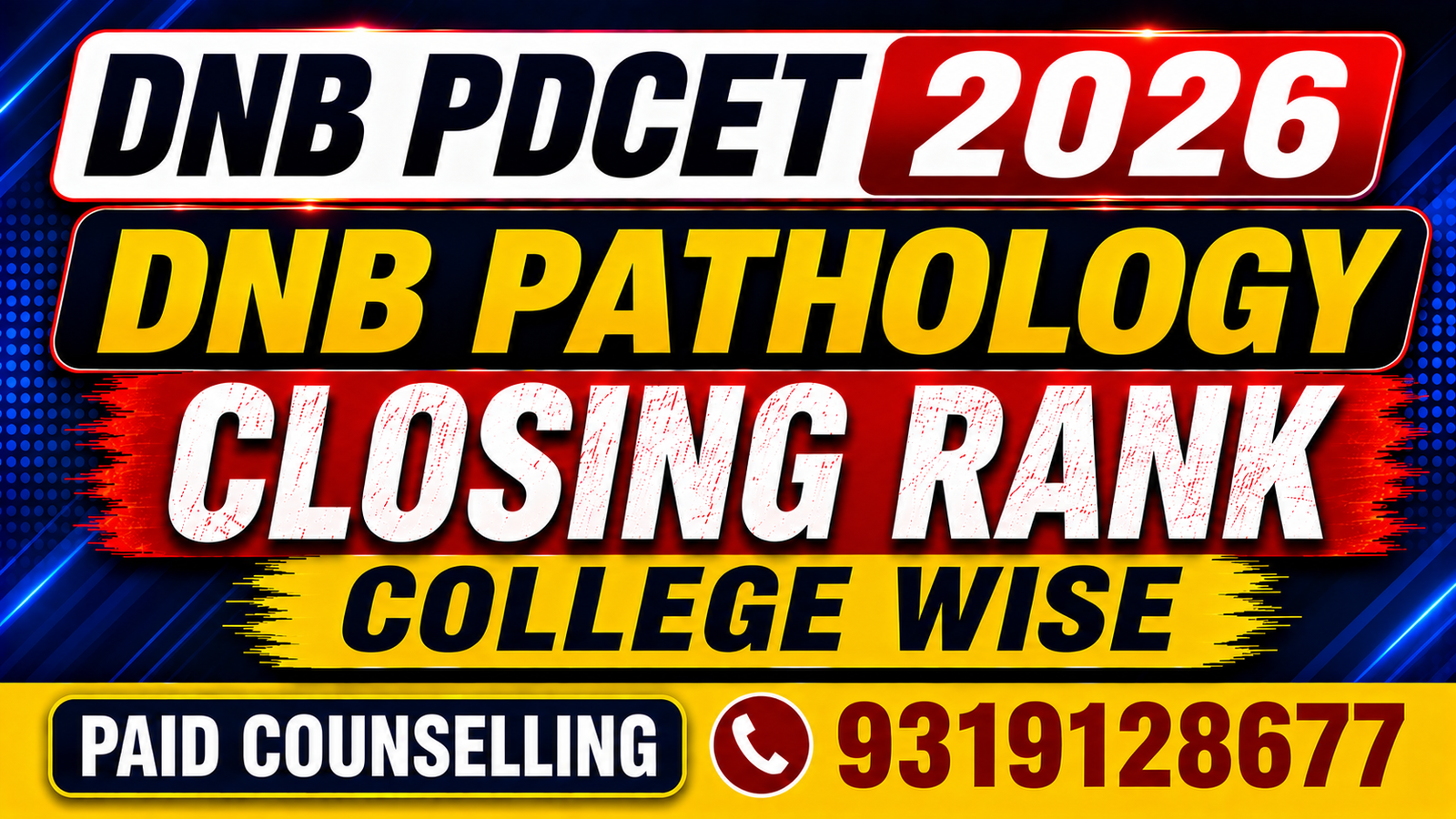 DNB PDCET 2026 DNB PATHOLOGY Government & Private Medical Colleges Closing Rank – College-Wise