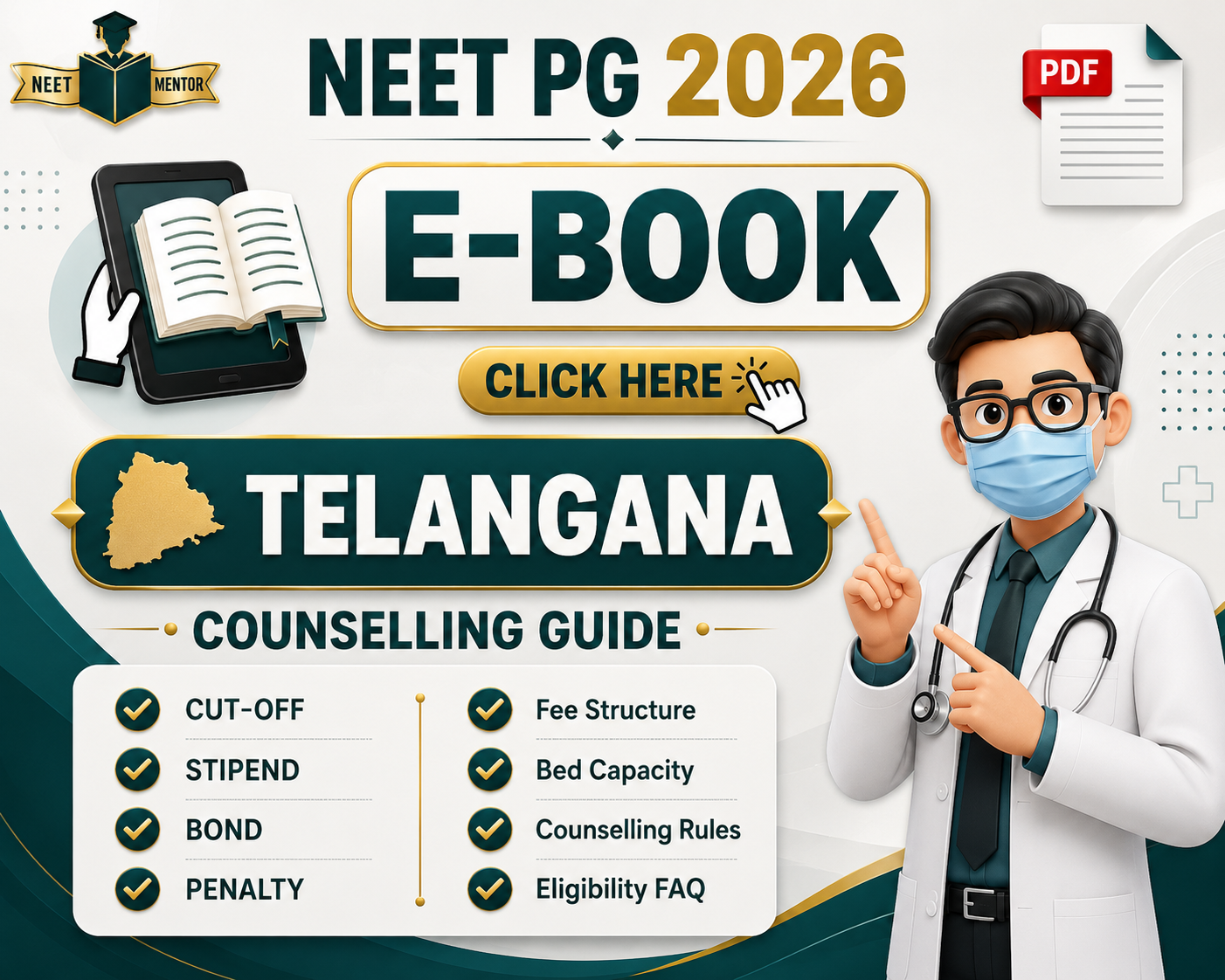 NEET PG 2026 Telangana State All IN ONE Counselling Guidance E-Book