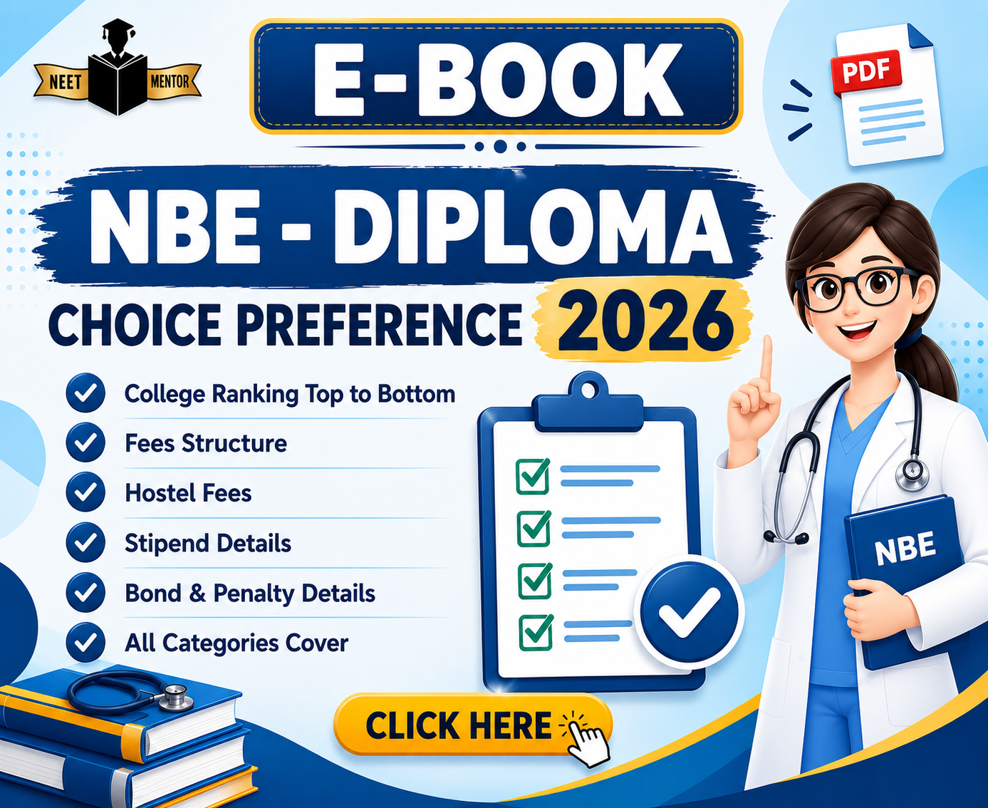 NEET PG 2026 NBE-DIPLOMA Choice Preference 